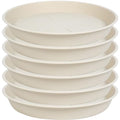 6 Pack of Plant Saucer Tray 4 6 8 10 12 14 17 19 22 25 inch, Heavy Duty Plastic Pot Plant Drip Trays Saucers for Indoors Outdoor, Plant Water Tray for Planters 4-7" (6", Beige)