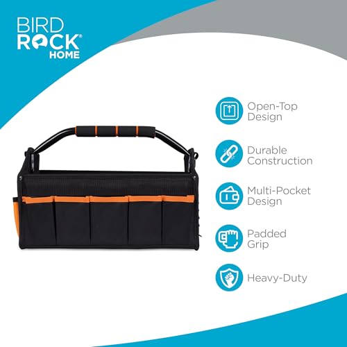 Open Top Electricians Tool Bag - Custom Electrician Organizer, Tool Carrier - 16 Pocket Utility Tool Box - Portable Shoulder Tote for Tech, Plumbers, Painters, Construction - 17 Inch - view 2