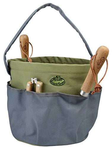 Round Garden Tool Bag, Gray