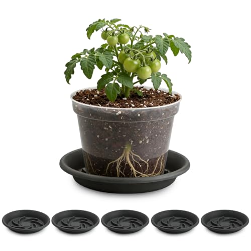 12 Inch Plant Saucers for Pots 5P, Pot Elevator for Grow Bags Drip Trays - view 5