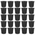30pcs Black Plastic Nursery Pots 100mm Medium Seedling Containers for Indoor Outdoor Plant Propagation and Garden Supply