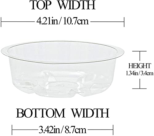 10 Pieces of 4 inch, Clear Plastic Plant Saucer Drip Trays for pots (4") - view 2