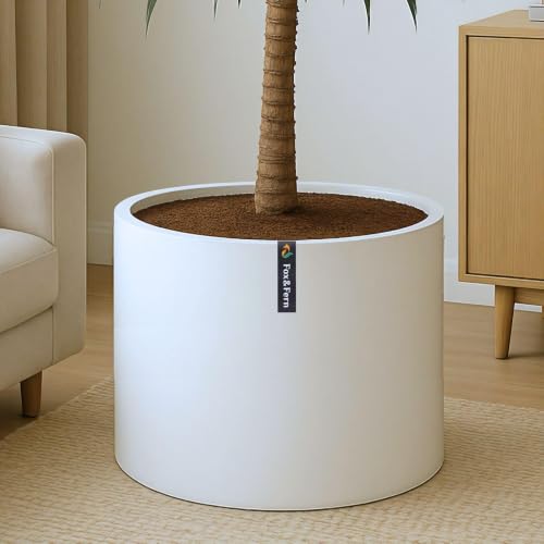 Large Planter for Indoor or Outdoor, White Glossy, 10 Inch - view 8
