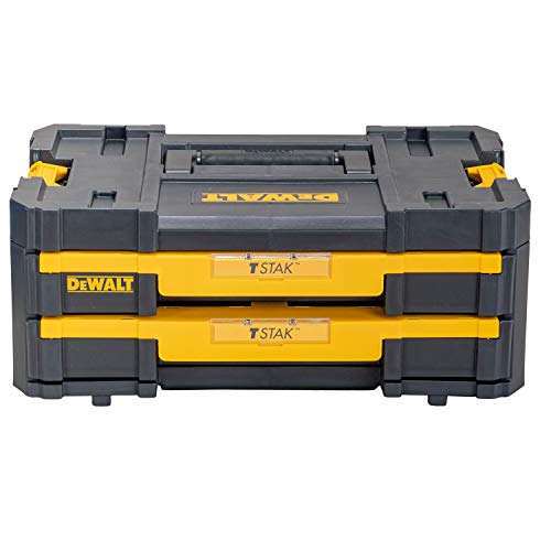 DWST1-70706 T-Stak IV Tool Storage Box with 2-Shallow Drawers, Yellow/Black, 44 x 31.4 17.6 cm - view 2