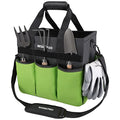 Garden Tool Bag, 10 Pockets and Shoulder Strap, Green