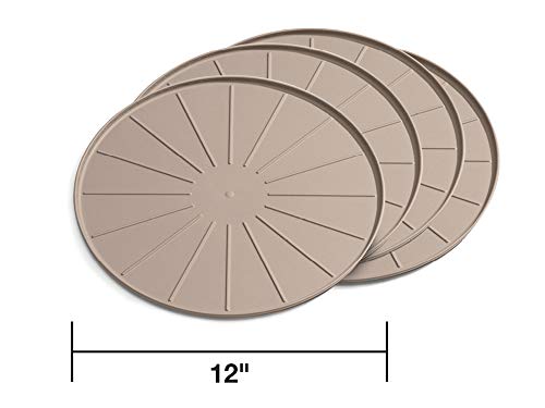 12" Coasters for Home Surfaces, Anti-Skid, No-Slip knibs - Set of 4, Tan - (8A12CSTTN) - view 3