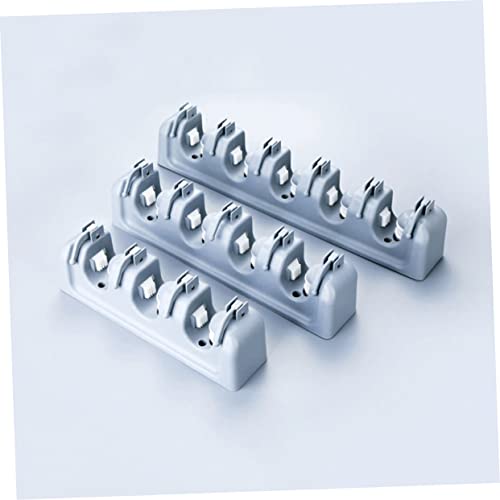 Wall Mounted Broom Mop Holder, 3 Slots 4 Hooks PP Plastic Organizer - view 5