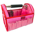 12.5" Pink Tool Carry-All Tool Bag | Premium Canvas with Multi-Pockets | Metal Handle & Rubber Feet | 12.5" x 9.5" x 8" | Best for Tools, Crafts & Supplies