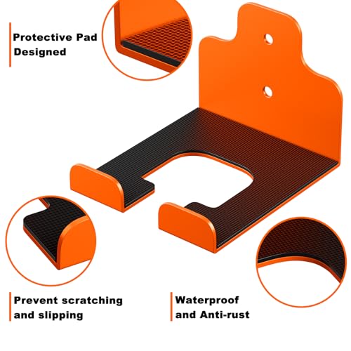 Garage Organizer Trimmer Rack,Garden Power Tool Hanger,2Pack,Orange - view 5