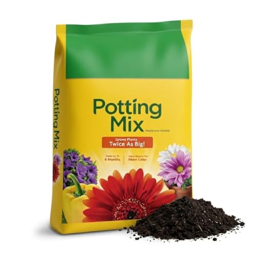 25 Qt Potting Mix Soil, Premium Nutrient-Rich Planting Medium for Indoor and Outdoor Potted Flowers, Vegetables, and Houseplants (25QT)