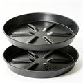 12 inch Plant Saucer 2 Pack Elevated Core – Superior Drainage & Sturdy Thick Plastic Round Water Catcher Tray Plant Drip Trays Saucers for Pots