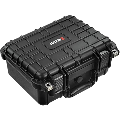 13" Protective Hard Camera Case, IP67 Waterproof & Shockproof for Gear, Audio & Video Equipment, Drones, and Tools with Customizable Foam, TSA Approved, 13.37 Inch x 11.62 Inch x 6 Inch (Black) - view 4