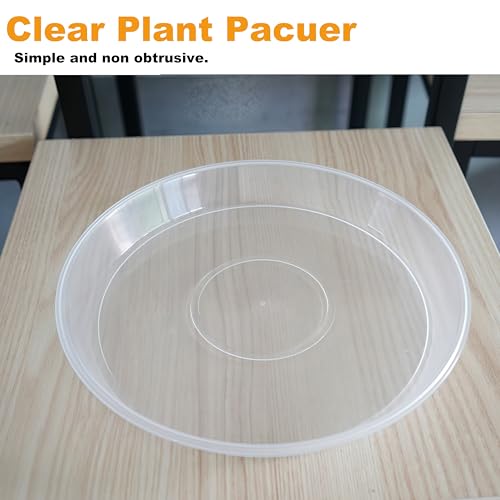 20 Pack Plant Saucer Tray (6 8 10 12 inch), Plant Saucers for Indoors Outdoor, Plastic Heavy Duty Drainage Drip Water Trays for Planter Pots Flower, Clear Pot Saucers Trays for Plants - view 4
