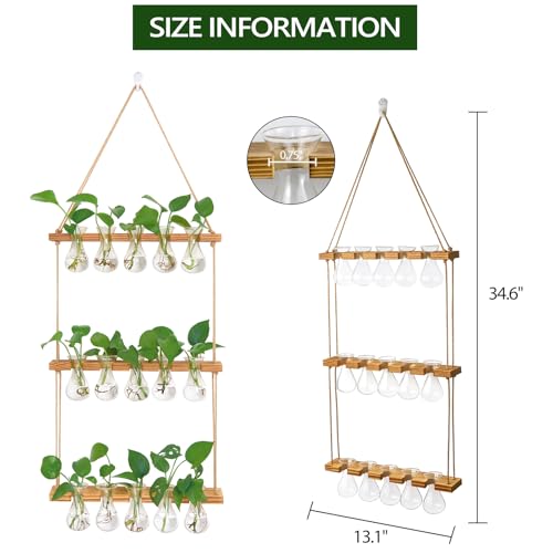 Wall Hanging Propagation Station 5 Bulb Vase 3 Tiers - view 2