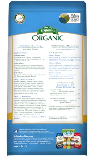 Organic Bone Meal Fertilizer 4-12-0. All-Natural Plant Food Source of Nitrogen and Phosphorus for Organic Gardening. for Bulbs & Other Flowering Plants. 8 lb. Bag. Pack of 1 - view 2