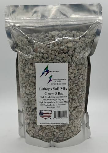 Lithops Grow Soil Gritty Mix, 2 Qt, Fast Draining Potting Medium, Mesemb - view 2
