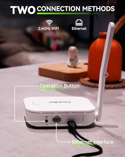WiFi Water Timer for Garden Hose, Brass Inlet WiFi Sprinkler Controller, Smart Hose Timer Valve with Ethernet Gateway, Rain Delay for Garden/Lawn (Support WiFi & Ethernet Connection) - view 2