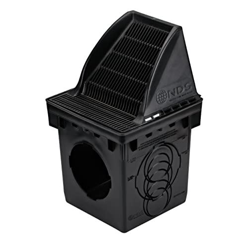 1200DSG Square Catch Basin Drain Downspout Grate, Fits 12-Inch Square Catch Basin Drain, Riser, or Low-Profile Adapter, 12-Inch, Plastic, Black - view 3