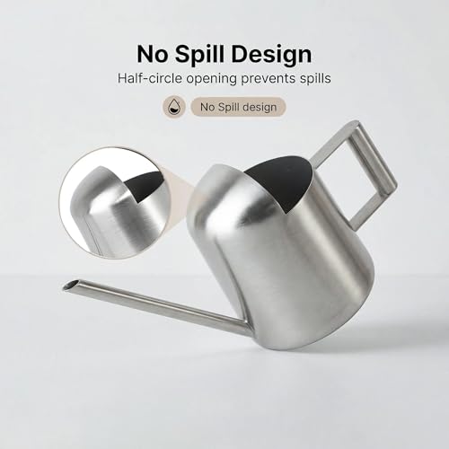 Mini Watering Can for Succulents & Bonsai Tiny Stainless Steel Indoor Plant Watering Can with Long Spout for Small Desk Plants, 11oz/300ml - view 4