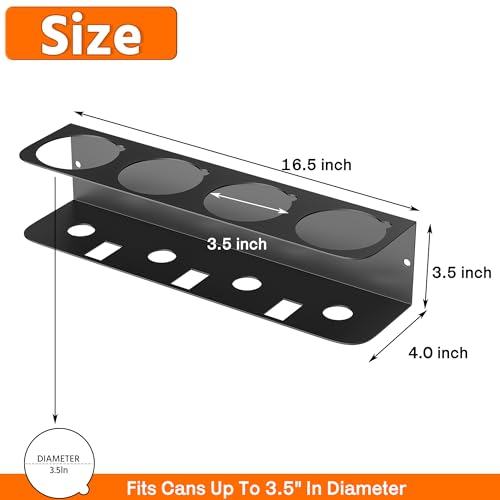 Spray Can Holder Rack, Steel Wall Mounted Spray Bottle Holder - view 2