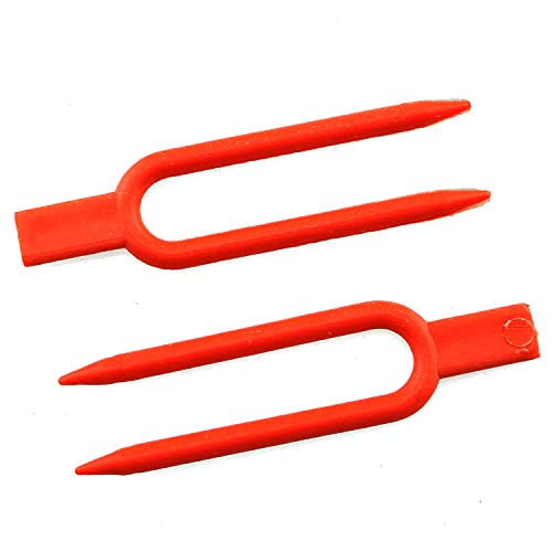 100pcs Strawberry Planting Fork Dig Fork 55mm Stolon Fixator, Vine Pressing Device, Strawberry Planter, Watermelon Planting Fork Red Color - view 3