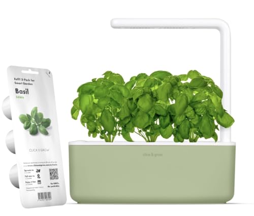 Click & Grow Smart Garden 3 Indoor Herb Garden Kit with Grow Light, Sage