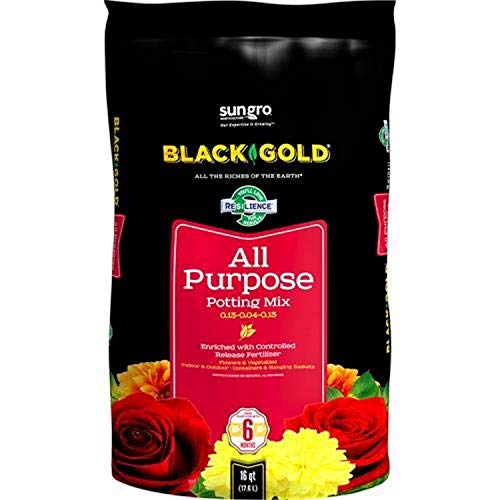 SunGro Horticulture Potting Soil - All Purpose with Control - 16 Quart - Worm Castings, Pumice, Peat Moss