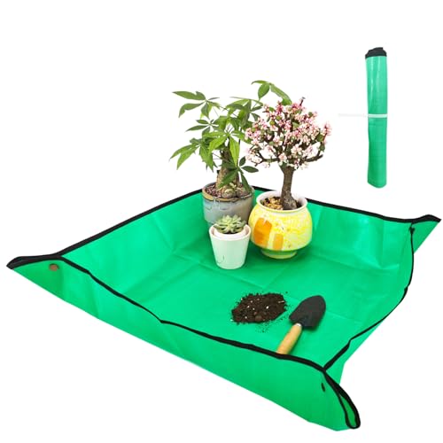 Thickened Waterproof Repotting Mat for Plant Transplanting, Green 30x30