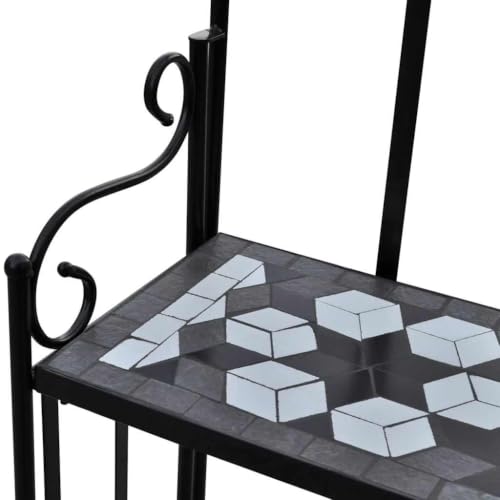 Mosaic Plant Stand, 3-Layer Metal Rack, Decorative Flower Holder - view 3