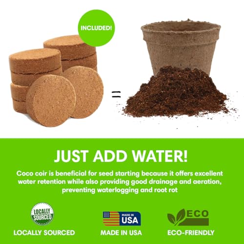 Seed Starter Kit - 10 Peat Pots, Coco Coir Discs & Markers - view 7