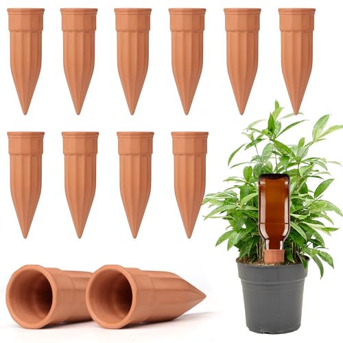 12 Pcs Terracotta Self Watering Spikes for plants
