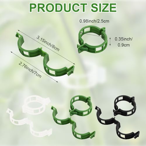 300 Pcs Plant Clips - Plastic Plant Clips for Climbing Plants,Reusable Plant Support Clips for Tomatoes, Vines,Cucumbers, and Climbing Plants,Gentle & Secure Garden Clips for Indoor & Outdoor Use - view 6