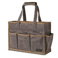 Canvas Large Tool Bag - A Large Main Pocket and 14 Insert Pockets Garden Tool Tote Bag - Durable 16oz Waxed Canvas Tool Case with Handle - Tool not Included