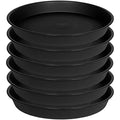 6 Pack 10 inch Plant Saucer, Heavy Duty Plastic Plant Saucers 10 inch Round, Durable Plant Tray for Pots, Flower Saucers for Indoors, Plant Pot Saucers, Trays for Planter 8"/9"/10" (Black)