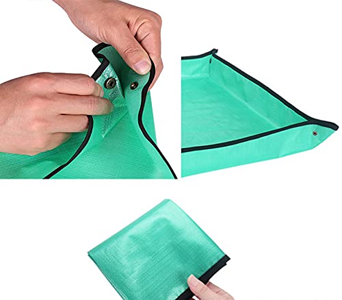 2PCS 39.4" x 39.4" Plant Repotting Mat Waterproof Transplanting Mat Indoor Succulent Potting Mat Portable Gardening Soil Changing and Watering mat Square and Foldable Garden mat - view 2