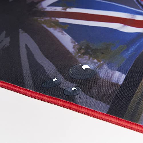 Metal Music Gaming Floor Mat 39.4x39.4 inch - Non-Slip for Office Chairs - Floor and Parquet Protection Mat for Gaming Rooms - Easy to Clean - Black - view 4
