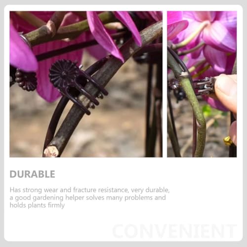 100pcs Plant Fixing Clips 2x1.5x1cm Plastic Spring Support for Orchids - view 3