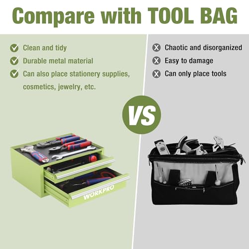 12.5" Mini Metal Tool Box with 2 Drawers - view 4