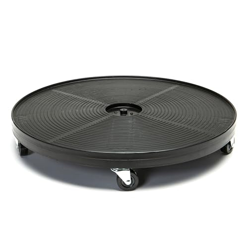 DeVaultEnterprises Devault 23.5 Inch Plant Dolly, Heavy Duty Rolling Plant Caddy with Wheels for Large Pots and Planters, 500 lb Capacity, Made in USA (1, Black)