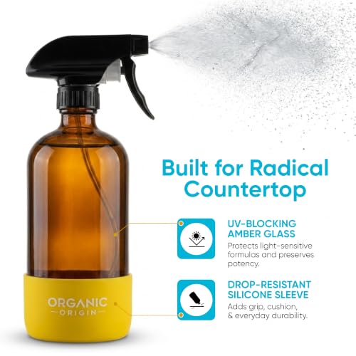 Organic Origin Amber Glass Spray Bottles, 16 oz with Protective Sleve - view 4