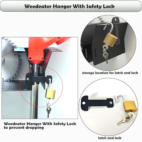 String Trimmer Cordless Rack with Accessory Storage for Cordless String Trimmer Grass Trimmer String Trimmers Weed Wacker Weed Trimmer,Lawn Equipment,Wall Mount Rack Storage - view 4