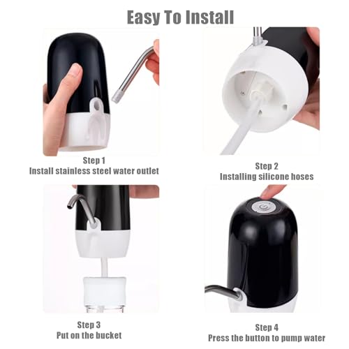 True Dual Water Pump 5 Gallon Water Dispenser,Portable High Battery Capacity USB Charging Water Jug Pump Easy to Use Water Dispenser for 5 Gallon Bottle Camping - view 5