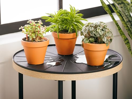 15" Plant Mats/Coasters - for Floor Protection from Planter Spills, leaks and Soil (8A15CST2PKTN)- Tan (2-Pack) - view 6