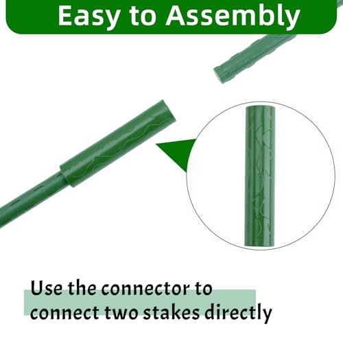 12 Pcs Plant Stake Connector, 11mm Inner Diameter Connecting Pipe Climbing Rattan Stent Accessories for Garden Stake Vines Support Stakes Connectors - view 3