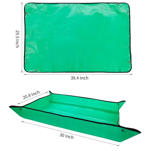 Repotting Mat for Indoor Plants, 29.5" X 39.4" Waterproof Succulent Potting Mat, Foldable Reusable Soil Change Mat Gardening Planting Mat - Gifts for Plant Lovers - view 2