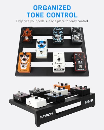Guitar Pedal Board Aluminum Alloy 1.82lb Super Light Small Effect Pedalboard 15'' x 11.8'' with Carry Bag, STANDARD 15 (Angled) - view 2