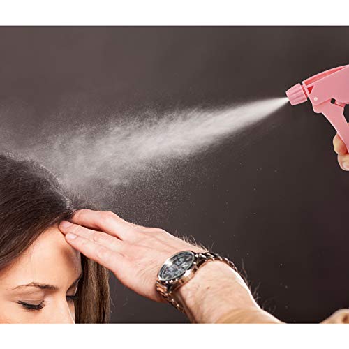 Adjustable Spray Bottle, 9.8oz Champagne Design Plastic Plant Mister with Fine Mist to Stream Settings, 280ml Empty Refillable Handle Rose Pink Sprayer for Home Cleaning Hair Salon - view 2