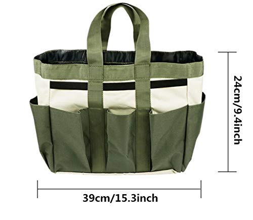 Gardening Tote Bag Garden Tool Bag with 9 Pockets Garden Tote Organizer Bag Gardening Tool Kit Holder Oxford Bag Gardening Tools Storage Organizer Tote Bag for Outdoor Garden Lawn Yard - view 2