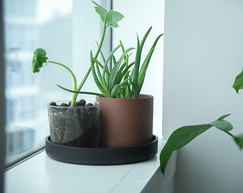 10" Heavy-Duty Plastic Plant Saucer, Black, 21-B-10-1 - view 3