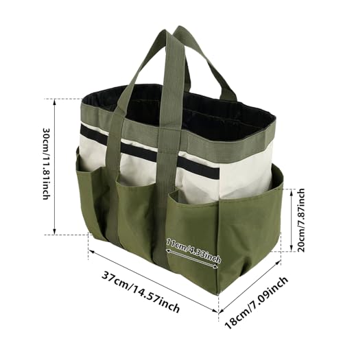 Garden Tool Holder Bag With 8 Pockets, Elastic Straps, And Sturdy Handles, Heavy-Duty Oxford Organizer Keeps Gardening Tools Neat And Accessible, Ideal for Men And Women (1 PC) - view 2